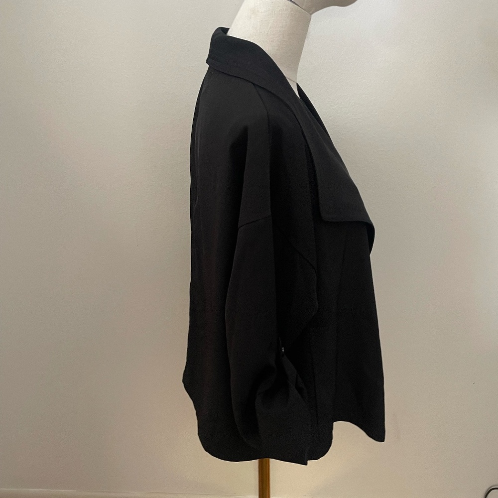 Max Studio Open Front Draped Jacket in Black Size… - image 2